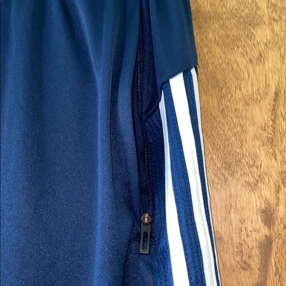 Adidas Blue Three Strip Logo Men Active Shorts - Picture 7 of 8